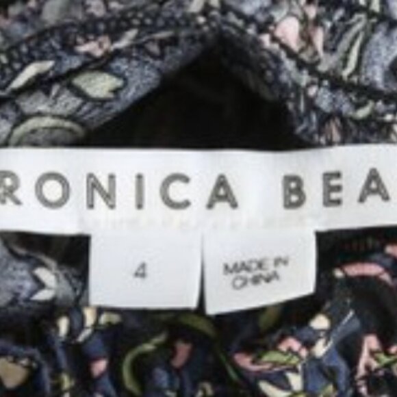 Veronica Beard Ruffle Top Long Sleeve Print Blouse - Picture 3 of 6